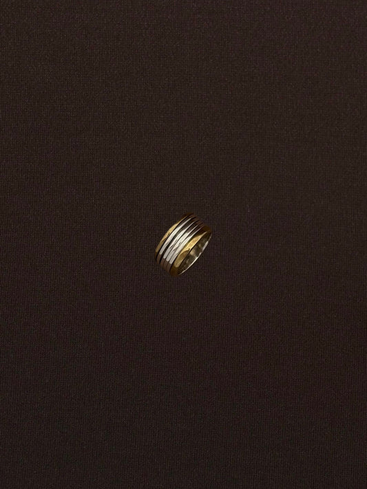 Anillo Bicolor Líneas Móviles