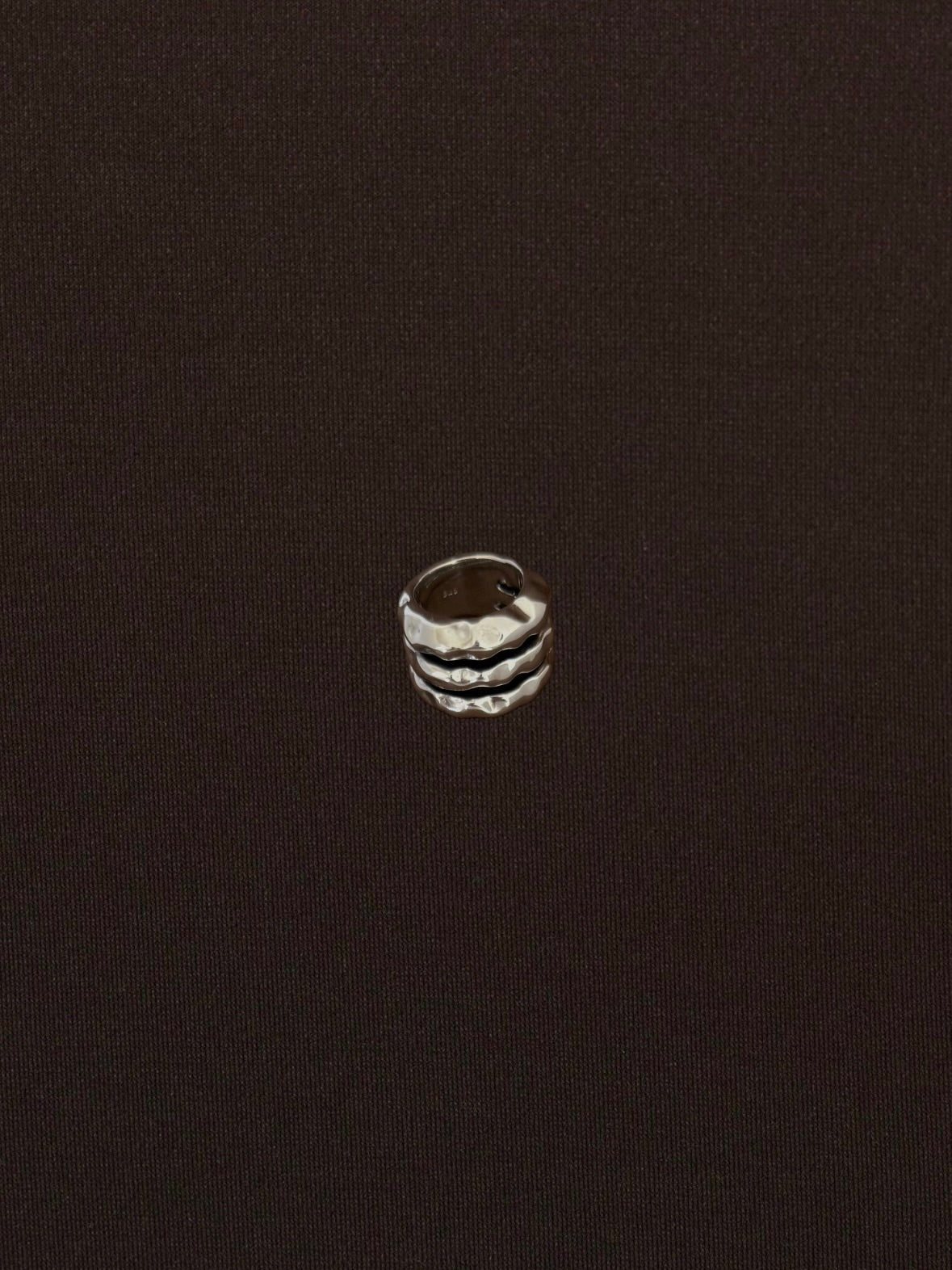 Anillo Triple Línea Martillada