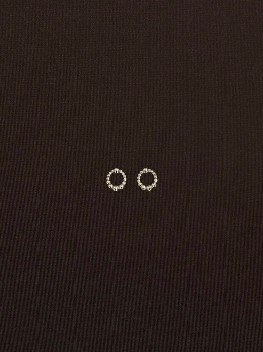 Aretes Círculo Corona de Bolitas