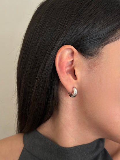 Aretes Círculos Paralelos con Línea de Zirconia