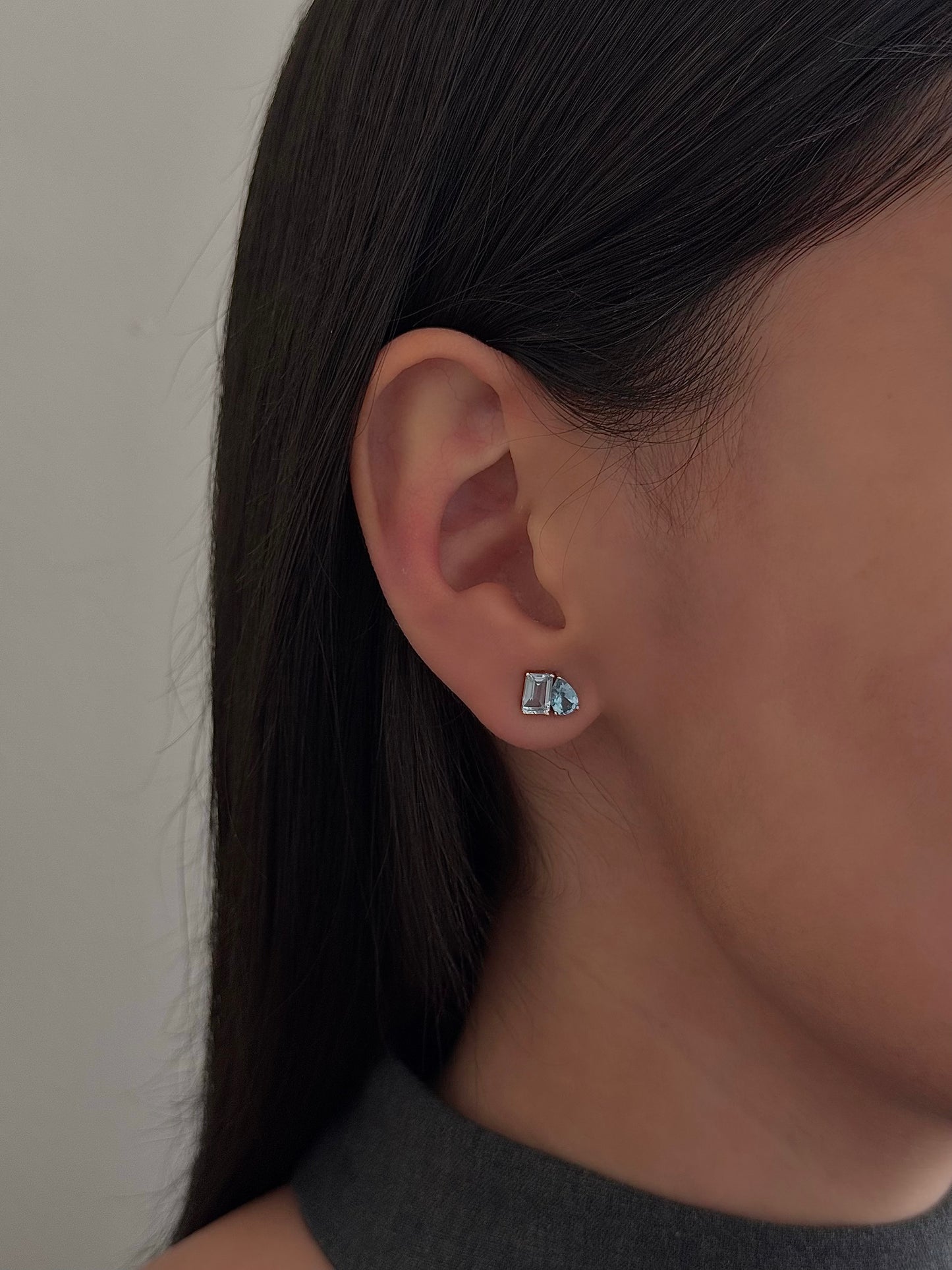 Aretes Topacio Swiss con Topacio Sky