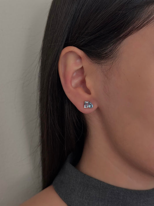 Aretes Topacio Swiss con Topacio Sky