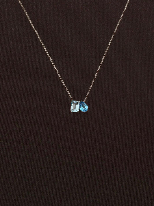 Collar Topacio Swiss Gota con Topacio Sky